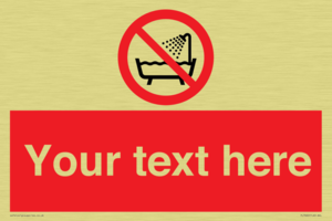 Custom Do not use this device in a bathtub shower or water-filled reservoir